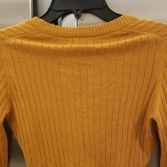 💕NAADAM💕 Ribbed Cropped Cardigan Silk Cashmere Blend ~ Gold XS NWT